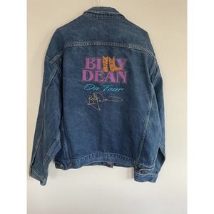 Vintage Billy Dean Billy The Kid Tour Whoa Denim Jacket Size XL Country Music